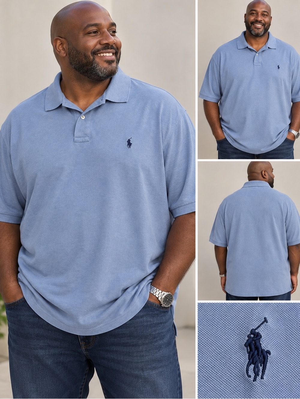 Polo by Ralph Lauren Men’s Classic Blue Polo Shirt